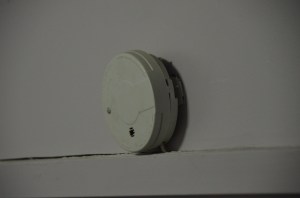 The hidden camera outside Gloria Mejia's door that monitors her comings and goings. Photo by Daniel Fitzsimmons.